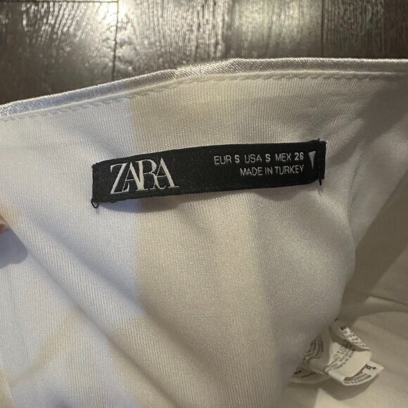 ZARA White Satin Effect Corset Top - Picture 3 of 4